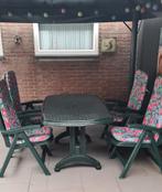 Tuinset groen met kussens, Tuin en Terras, Ophalen, Gebruikt, Kunststof