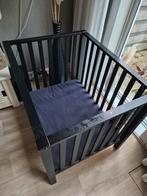 Zwarte houten box, Ophalen, Gebruikt, Rechthoekig, In hoogte verstelbaar