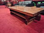 Zeer zware houten salontafel, Huis en Inrichting, Tafels | Salontafels, Ophalen, Gebruikt, Eikenhout, 50 tot 100 cm