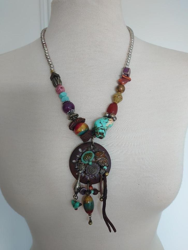 ketting, Sieraden, Tassen en Uiterlijk, Kettingen, Nieuw, Overige materialen, Blauw, Verstelbaar, Ophalen of Verzenden