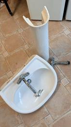 Lichtbruine Wastafel met Zuil, Ophalen, Gebruikt, Wastafel