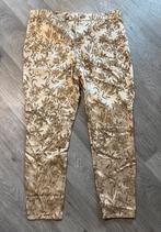 Gouden satijnen gebloemde broek Five units, Overige kleuren, Ophalen of Verzenden, Zo goed als nieuw, Maat 36 (S)