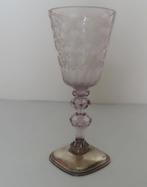 Antieke 18e eeuwse kristallen geëtste gelegenheidsglas, incl, Antiek en Kunst, Verzenden