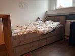 Steigerhout juniorbed, Ophalen, Gebruikt, 70 tot 85 cm, 140 tot 160 cm