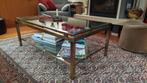 Salontafel Siro, brons met 2 glasplaten, H45 B70 L120, Huis en Inrichting, Ophalen