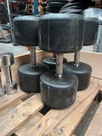 2 x 48 kg rubberen dumbells dumbell set gewichten, Sport en Fitness, Fitnessmaterialen, Ophalen, Dumbbell, Gebruikt, Fitness world