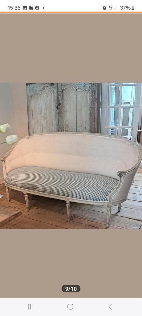 Franse lodewijk 16e  bank ca. 1780, Antiek en Kunst, Antiek | Meubels | Stoelen en Banken, Ophalen