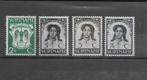 Suriname 1938, NVPH 183 t/m 186, Ongebruikt., Postzegels en Munten, Postzegels | Suriname, Verzenden, Postfris