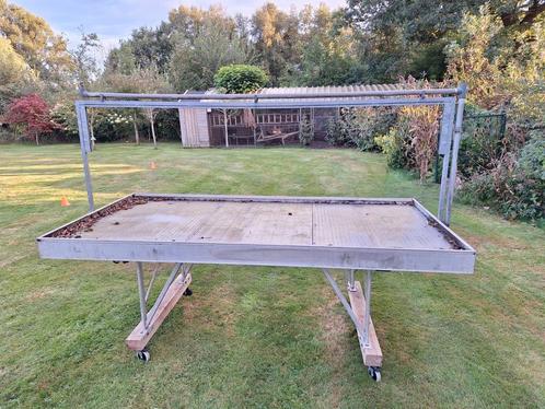 Aluminium tuinkas tafel verrijdbaar met bewatering systeem, Tuin en Terras, Kassen, Gebruikt, Aluminium, Glas, Ophalen of Verzenden