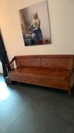 Antieke Houten Bank met Opbergruimte - Charmant & Praktisch, Ophalen