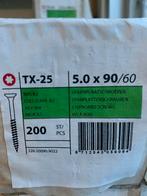 Spaanplaatschroeven RVS 5x90 - 5 Doosjes, Tuin en Terras, Tuinschermen, Overige materialen, Minder dan 100 cm, Nieuw, Ophalen of Verzenden