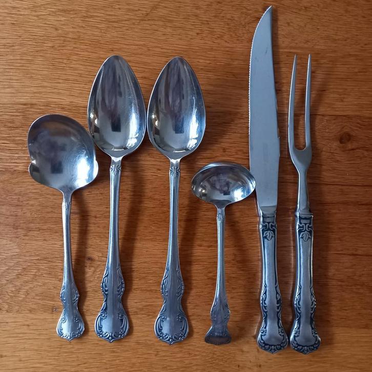 Bestekdelen Gero Zilmeta 528 "Menuette", Huis en Inrichting, Keuken | Bestek, Gebruikt, Rvs of Chroom, Ophalen of Verzenden