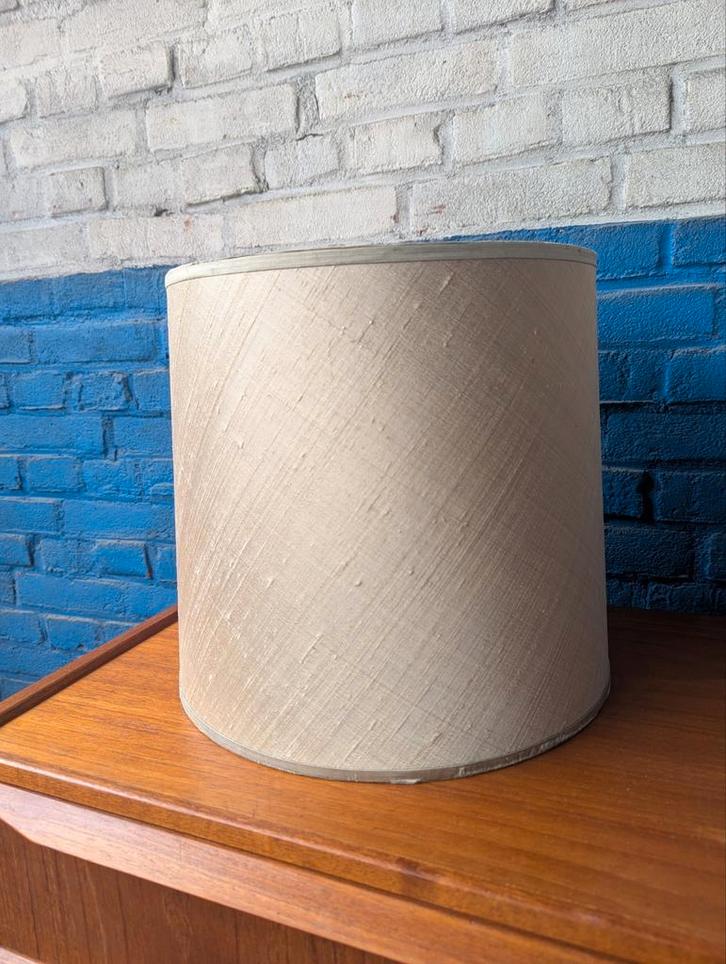 Vintage lampenkap met diffuser 31,5 diam/34 h, Huis en Inrichting, Lampen | Lampenkappen, Gebruikt, Rond, Beige, Ophalen of Verzenden