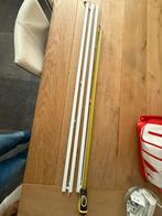 IKEA beige gordijnen met VIDGA rail etc., Ophalen of Verzenden, Gebruikt, Beige, 200 cm of meer