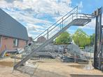 Stalen trap met bordes gegalv. Hoog 3.82 mtr. Nob085, Ophalen, Zo goed als nieuw, 2 tot 4 meter