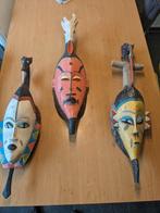 Afrikaanse maskers hout, Antiek en Kunst, Ophalen of Verzenden