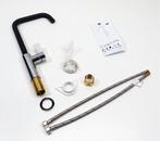 REGINOX PEARL KEUKENKRAAN MAT ZWART MET CHROOM, Niet ingevuld, Niet ingevuld, Nieuw, Ophalen of Verzenden