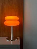 Retro lamp glas oranje, Huis en Inrichting, Lampen | Tafellampen, Glas, Ophalen of Verzenden