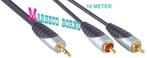 Audiokabel RCA - Jack 3,5 mm kabel, 10 meter verguld, Nieuw, 10 meter of meer, Ophalen of Verzenden, Overige kabels