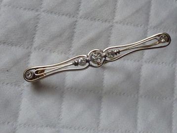 Antieke Jugendstil gouden broche art nouveau, 0,6 kt diamant beschikbaar voor biedingen