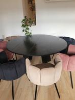 Pole to pole velvet gekleurde stoelen, Huis en Inrichting, Stoelen, Gebruikt, Overige kleuren, Stof, Ophalen of Verzenden