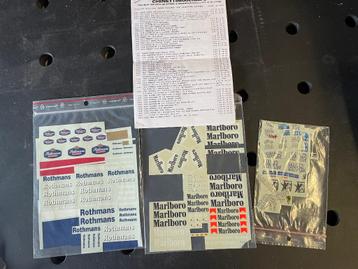 Stickers Sigarettenreclame Formule 1 Modelauto’s 1:18 – Circ beschikbaar voor biedingen