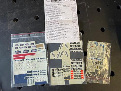 Stickers Sigarettenreclame Formule 1 Modelauto’s 1:18 – Circ, Hobby en Vrije tijd, Modelauto's | 1:18, Nieuw, Auto, MiniChamps
