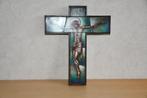 Vintage Opaline art deco kruisbeeld, Antiek en Kunst, Antiek | Religie, Verzenden
