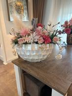 Bloempot, Huis en Inrichting, Steen, 50 tot 75 cm, Wit, Nieuw