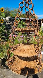 Vintage grote! Rotan hangmand, Ophalen of Verzenden, Gebruikt, Rond, Riet