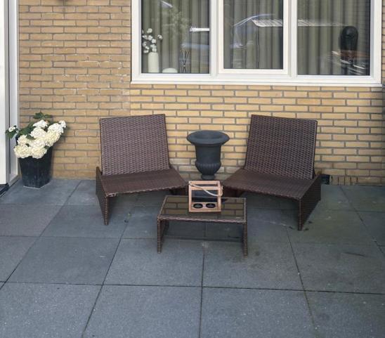Klein tuinsetje / balkon set, kan ook als ligstoel, Tuin en Terras, Tuinsets en Loungesets, Gebruikt, Tuinset, Kunststof, 2 zitplaatsen