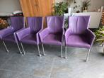 eetkamer stoelen leder kleur diep paars, silicone wielen, Ophalen, Gebruikt, Overige kleuren