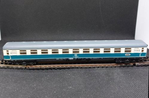 Minitrix 3134 - Personenwagon 2e kl. Bcüm243 (14517), Hobby en Vrije tijd, Modeltreinen | N-Spoor, Gebruikt, Wagon, Gelijkstroom