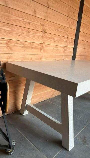 Massief eikenhoutentafel - 2x1meter - wit - te koop