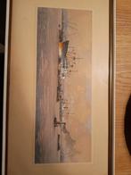 Aquarel Marinus de Jongere, haven van Rotterdam 40 bij 15 cm, Ophalen