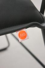 4 x luxe eetkamerstoel NORMAN Jess Design metaal & leer, Ophalen, Zwart, Zo goed als nieuw, Vier