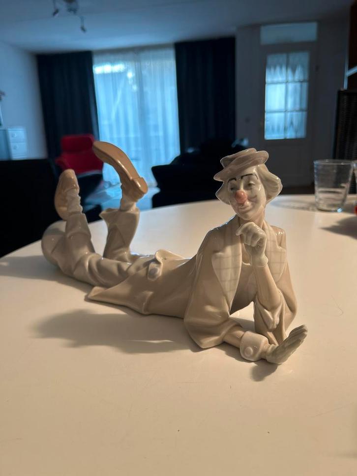 Vintage Porseleinen Clown Beeld, Antiek en Kunst, Kunst | Beelden en Houtsnijwerken, Ophalen