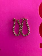 ✨✨Gouden oorbellen rope stekers 14 karaat anna nina, Ophalen of Verzenden, Goud
