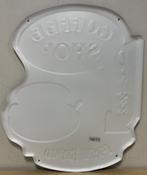 Coffee Shop Fresh Brewed relief reclamebord van metaal deco, Info@deconoord.nl, Verzenden, Deco Noord, Nieuw