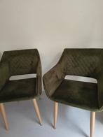 Twee velours eetkamerstoelen, Ophalen, Gebruikt, Twee, Overige kleuren