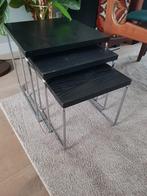 Setje vintage bijzettafeltjes (mimi set), Ophalen, Minder dan 55 cm, Zo goed als nieuw, Rechthoekig