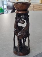Oud beeld giraffen / kandelaar, Ophalen of Verzenden
