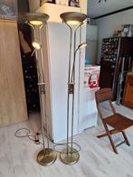 verlichting, Huis en Inrichting, Lampen | Vloerlampen, Ophalen, Brons geborsteld, Gebruikt, Metaal