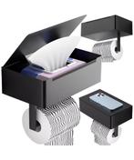 Toiletrolhouder met bakje, Ophalen of Verzenden, Zo goed als nieuw, Zwart