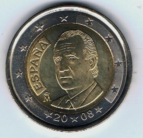 22-2012 Spanje 2 euro 2008, Postzegels en Munten, Munten | Europa | Euromunten, Losse munt, 2 euro, Spanje, Verzenden