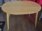 Eettafel licht eiken uitschuifbaar, Ophalen, Gebruikt, Eikenhout, 50 tot 100 cm