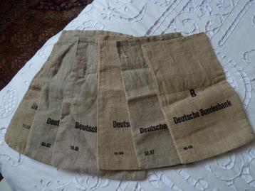 Deutsche Bundesbank linnen geldzakken zgan, 4 stuks 25 euro beschikbaar voor biedingen