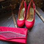 Feestelijke set pumps en tas, Ophalen of Verzenden, Zo goed als nieuw, Rood