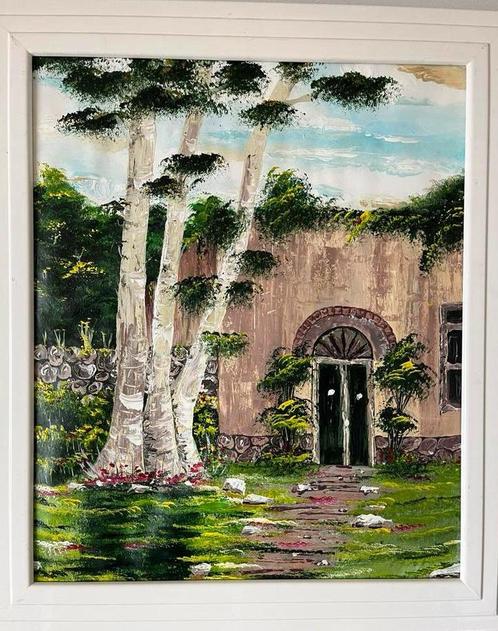 Het Oude Huis aan de Witte Bomen, Antiek en Kunst, Kunst | Overige Kunst, Ophalen of Verzenden