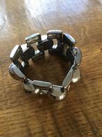 Metalen armband, Ophalen of Verzenden, Gebruikt, Zilver, Staal